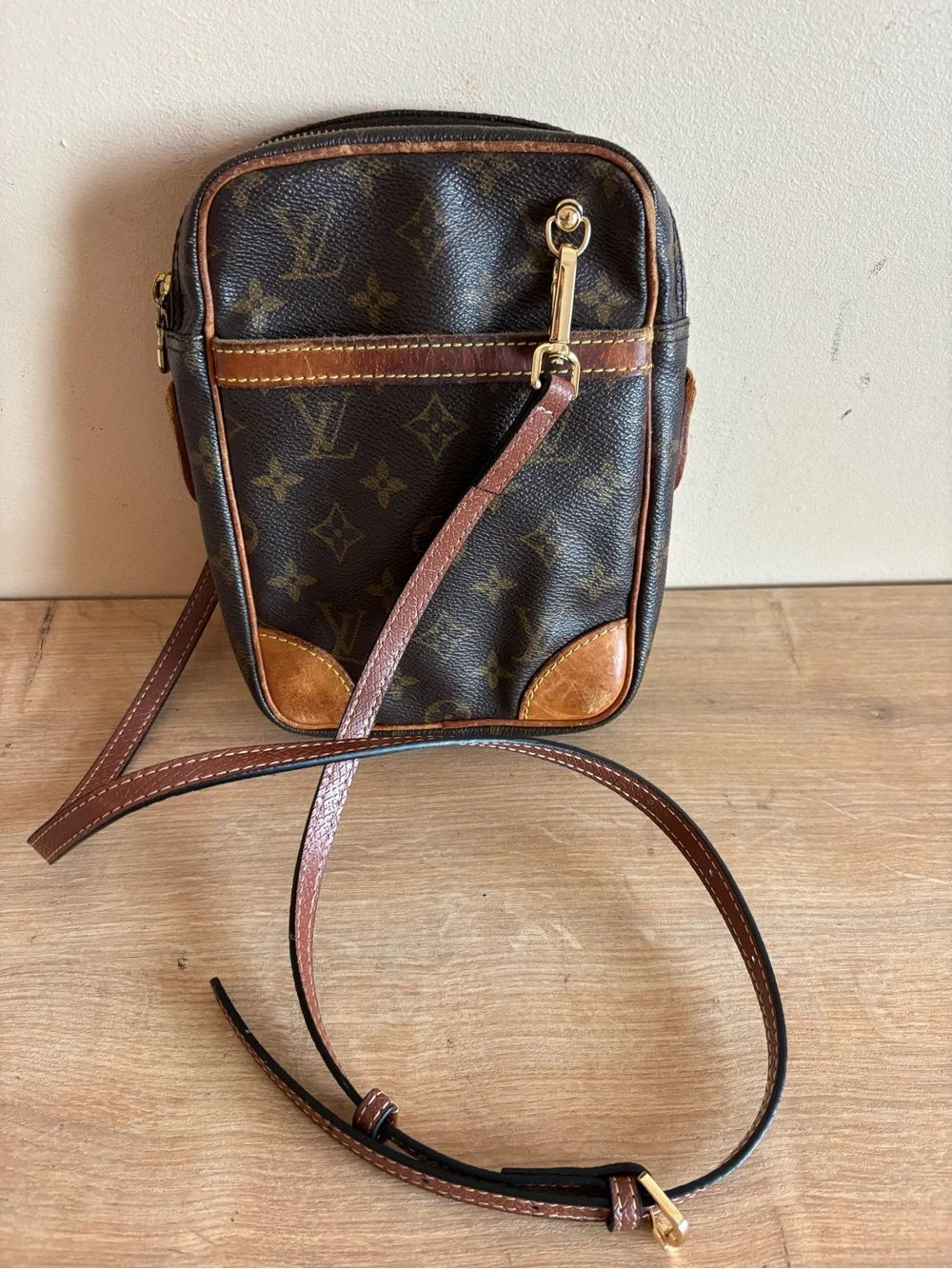 Louis Vuitton Monogram Canvas Small Messenger Bag in Brown and Tan